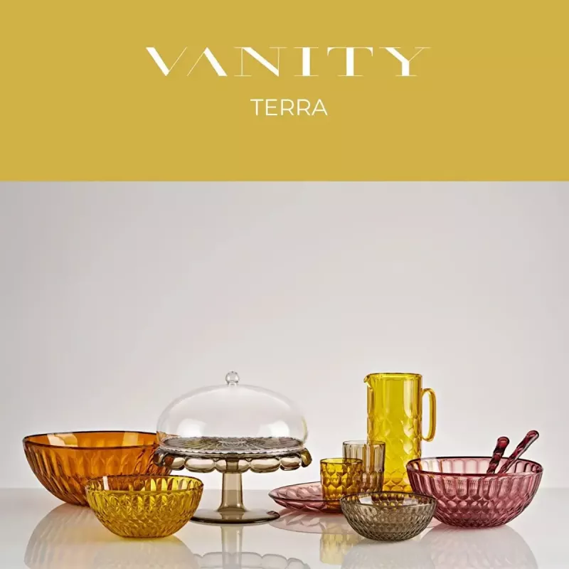 Guzzini Vanity Alzata per torte piccola con campana, Smoke