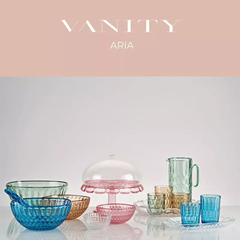 Guzzini Vanity Alzata per torte piccola con campana, Flamingo Pink