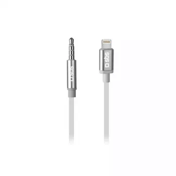 Adattatore per cuffie SBS, connettore maschio USB-C a connettore femmina 3,5 mm, 15 cm, bianco, TEADAPTIPJACK35W