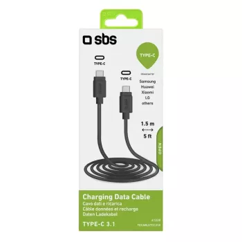 Cavo dati e ricarica SBS TECABLETCC31K USB C 1,5 m USB 3.2 Gen 1