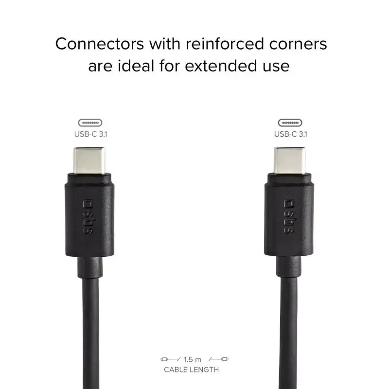 Cavo dati e ricarica SBS TECABLETCC31K USB C 1,5 m USB 3.2 Gen 1