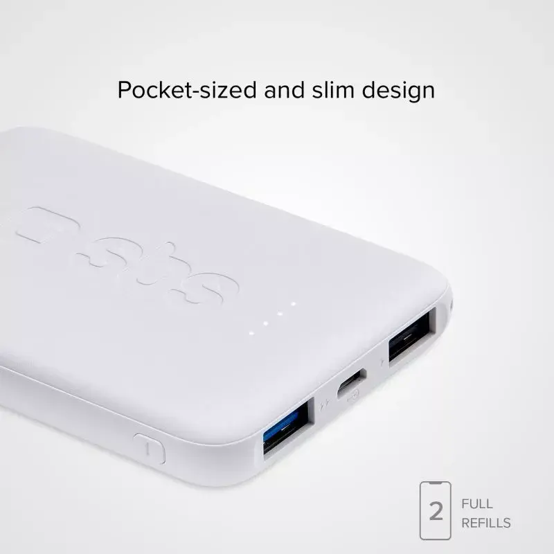 Powerbank portatile SBS 5000 mAh, capacità batteria 5000 mAh
