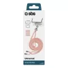 Cordino per cellulare SBS TEUNILACEP, rosa, tessuto, 1 pezzo, lunghezza (confezione) 200 mm