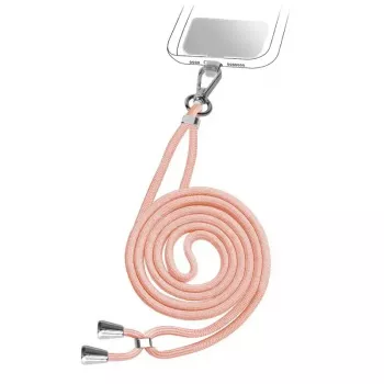 Cordino per cellulare SBS TEUNILACEP, rosa, tessuto, 1 pezzo, lunghezza (confezione) 200 mm