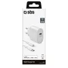 Caricabatterie per dispositivi mobili SBS TETRKITPD20LIGW ricarica rapida da interno bianco