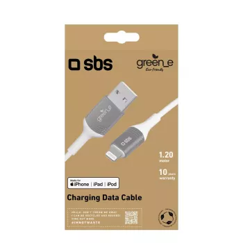 Cavo Lightning SBS GRECABLEUSBIP589W 1,2 m argento bianco