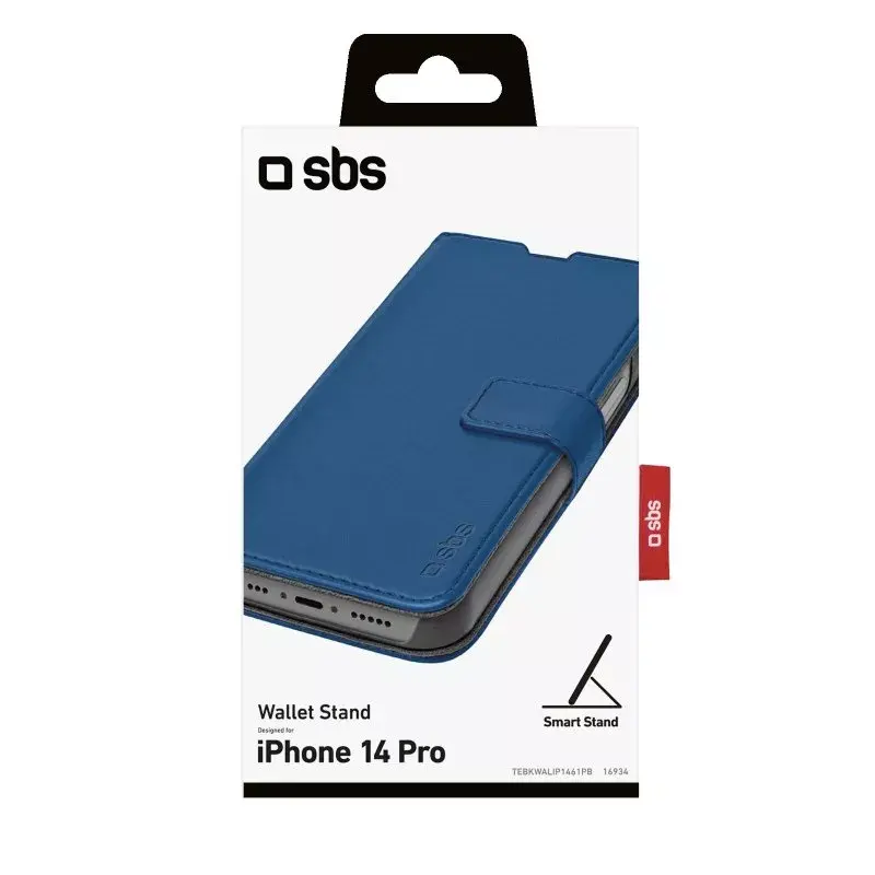 Custodia wallet SBS TEBKWALIP1461PB per iPhone 14 Pro 15,5 cm blu