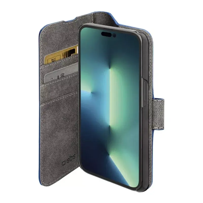 Custodia wallet SBS TEBKWALIP1461PB per iPhone 14 Pro 15,5 cm blu
