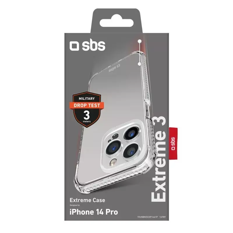 Cover SBS Extreme X3 iPhone 14 Pro 15,5 cm trasparente