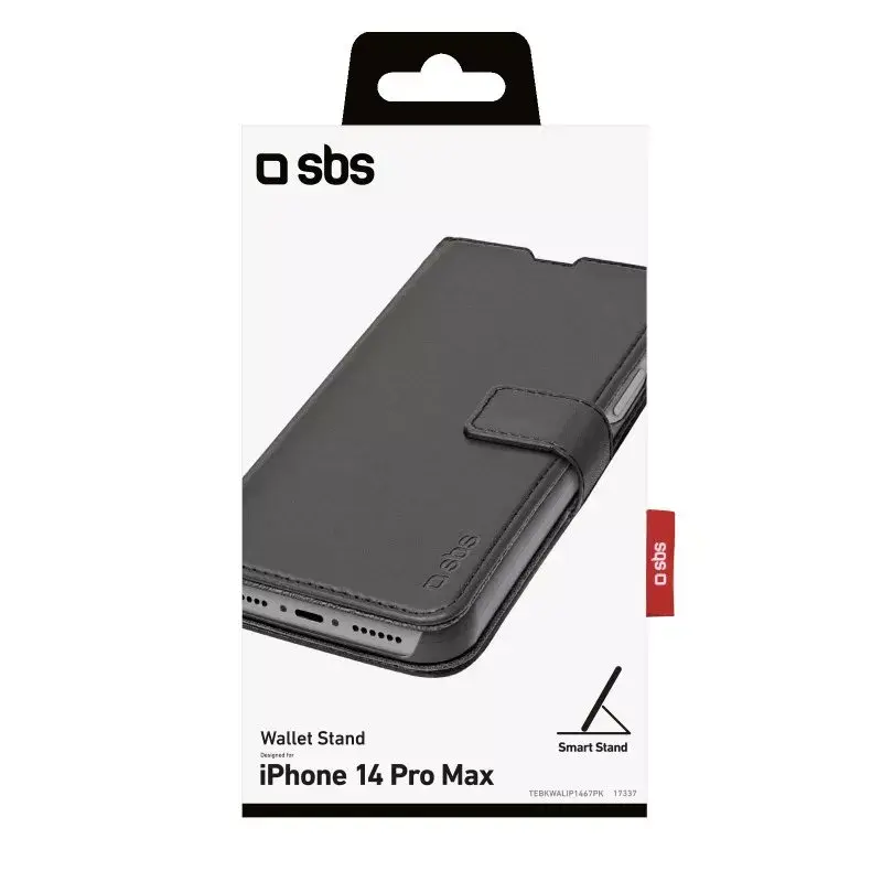 Custodia portafoglio SBS TEBKWALIP1467PK per iPhone 14 Pro Max 17 cm nero