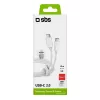 Cavo USB-C a USB-C SBS Mobile TECABLETISSUETCCG, USB 2.0, 1,5 m, bianco