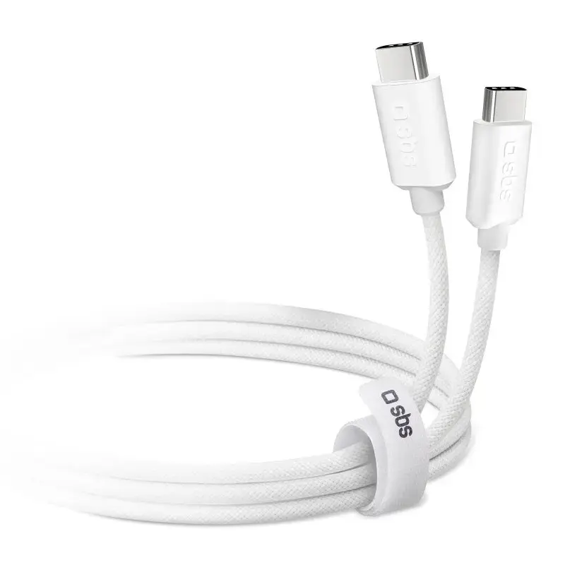 Cavo USB-C a USB-C SBS Mobile TECABLETISSUETCCG, USB 2.0, 1,5 m, bianco