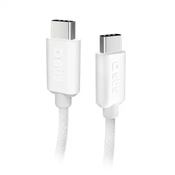 Cavo USB-C a USB-C SBS Mobile TECABLETISSUETCCG, USB 2.0, 1,5 m, bianco