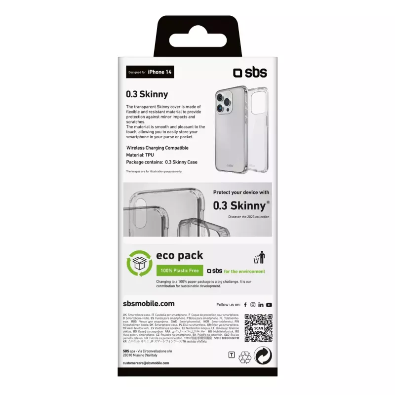 Cover SBS TESKINIP1561PT per iPhone 15 Pro 15,5 cm trasparente
