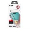 Pellicola protettiva display/retro SBS per iPhone 15 Pro, silicone + vetro temperato, trasparente, 1 pz.