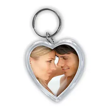 Portachiavi fotografico ZEP 7360PD, a forma di cuore, 4 x 3,8 cm, 24 pz.