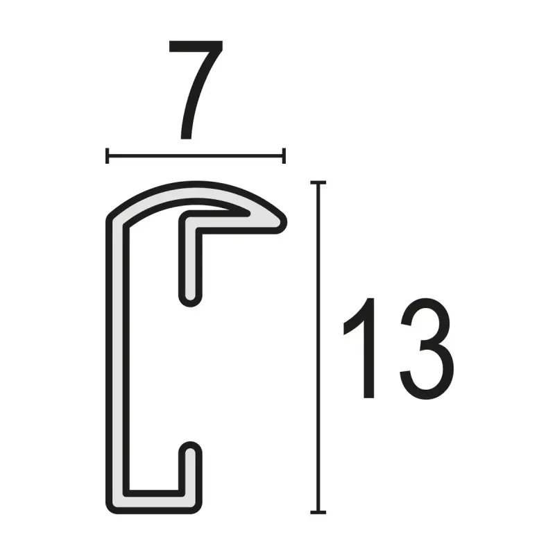 ZEP Basic AL1S3 Cornice in alluminio, 15 x 20 cm, argento