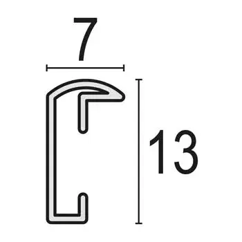 Cornice singola ZEP AL1S2 alluminio argento 137x187 mm