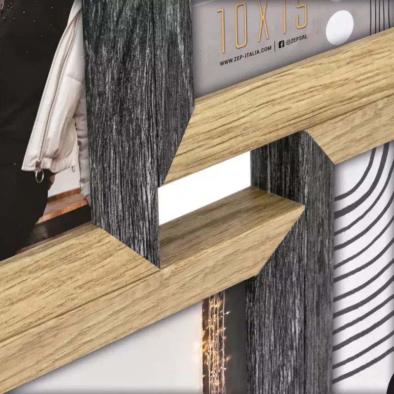Set cornici ZEP Vercelli nero marrone MDF 535x320 mm
