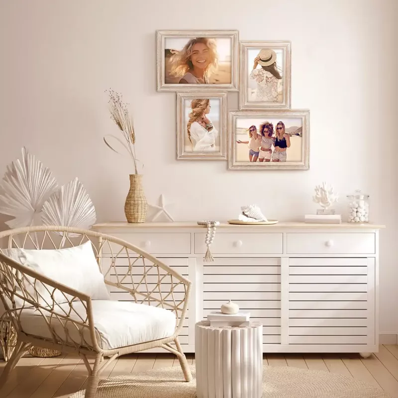 Cornice multipla ZEP AC446B legno naturale 390x370 mm