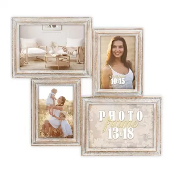 Cornice multipla ZEP AC446B legno naturale 390x370 mm