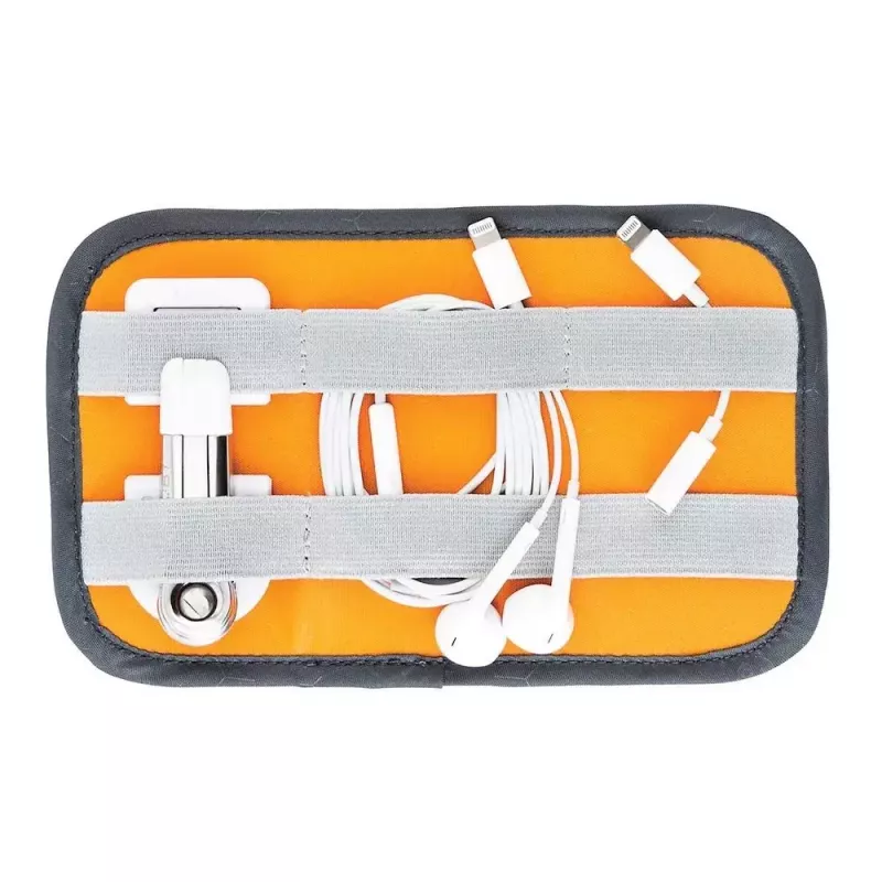 Borsa Lowepro GearUp Pouch Mini nylon poliestere ripstop grigia arancione