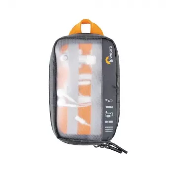 Borsa Lowepro GearUp Pouch Mini nylon poliestere ripstop grigia arancione