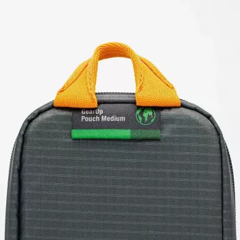 Borsa Lowepro Pouch Medium GearUp GL LP37139-GRL nylon ripstop poliestere arancione grigia 280x45x140mm