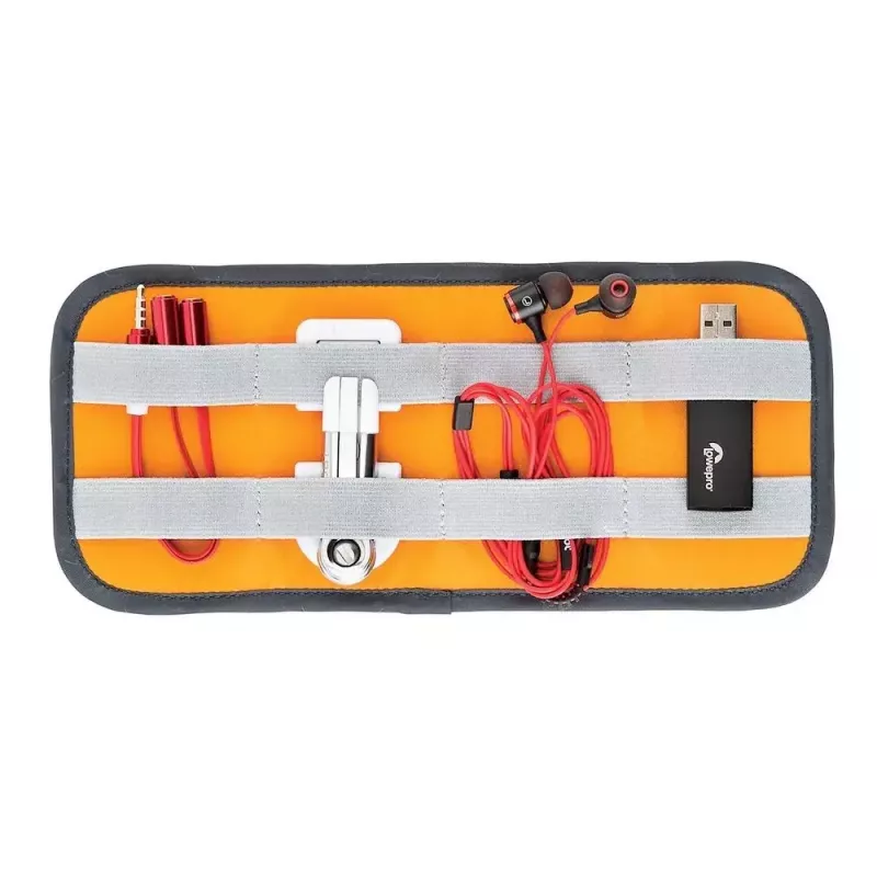 Borsa Lowepro Pouch Medium GearUp GL LP37139-GRL nylon ripstop poliestere arancione grigia 280x45x140mm