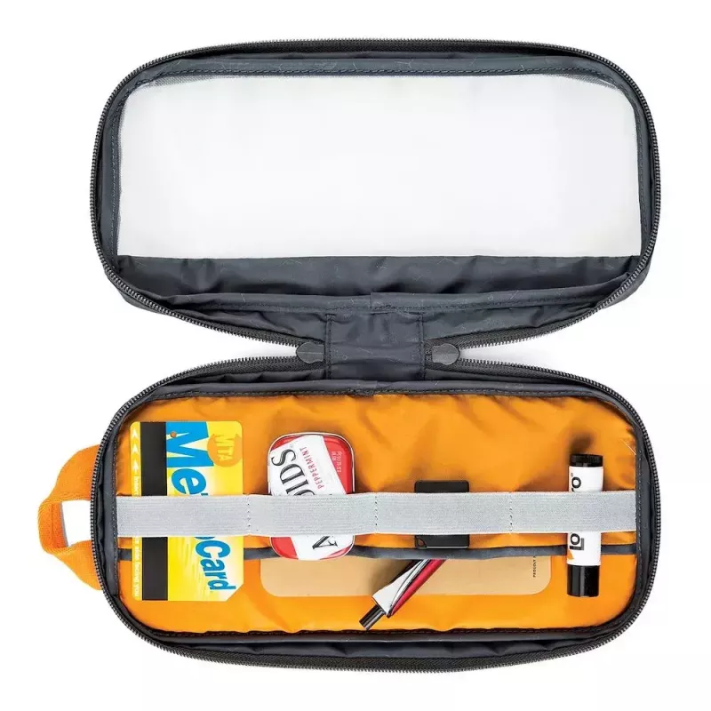 Borsa Lowepro Pouch Medium GearUp GL LP37139-GRL nylon ripstop poliestere arancione grigia 280x45x140mm