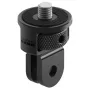 Supporto per camera GoPro adattatore con attacco a ¼-20 — universale 24×24×37 mm, nero
