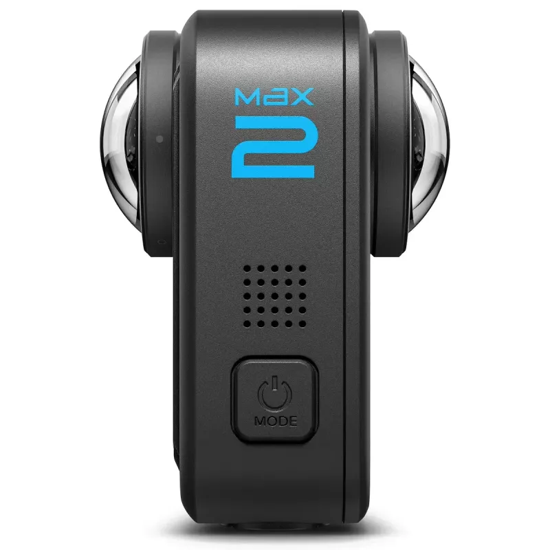 Action camera GoPro MAX2 con 8K Ultra HD, sensore da 29,5 MP, 100 fps, display LCD, GPS, Wi‑Fi — kit di accessori