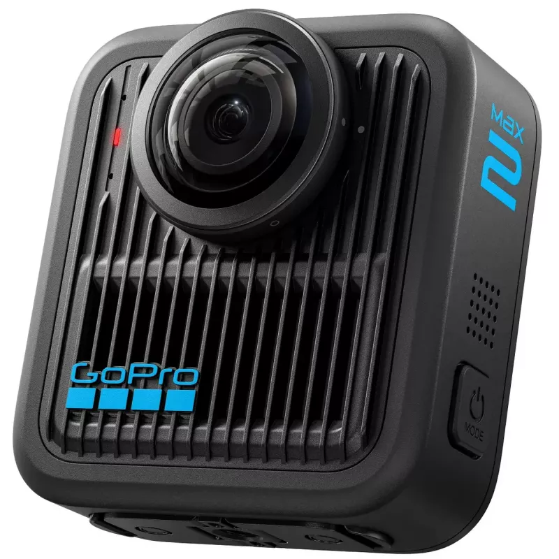 Action camera GoPro MAX2 con 8K Ultra HD, sensore da 29,5 MP, 100 fps, display LCD, GPS, Wi‑Fi — kit di accessori