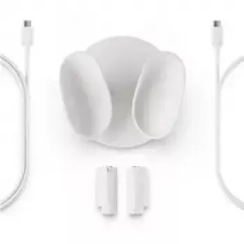Stazione di ricarica per Meta Quest 3 / 3S accessorio VR di META — stazione di ricarica compatta per visore e controller