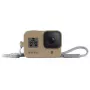 Custodia per fotocamera GoPro HERO8 Black custodia + cinghia a tracolla sabbia