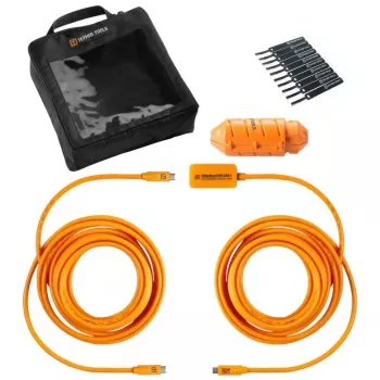 Cavo USB-C a USB-C di tether tools CUC31R-ORG – 9,40 m, angolare, arancione