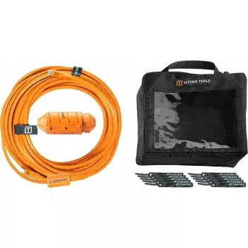 Cavo Tether Tools USB-C a Micro-B CUC31RB-ORG 9,40 m, connettore Micro-B angolare, arancione