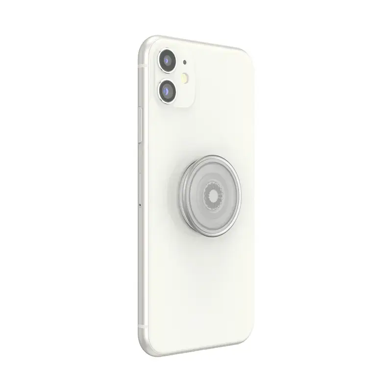 Grip PopSockets PlantCore di Popsockets — grip universale per telefono, grigio traslucido, 38,8 × 7,7 mm