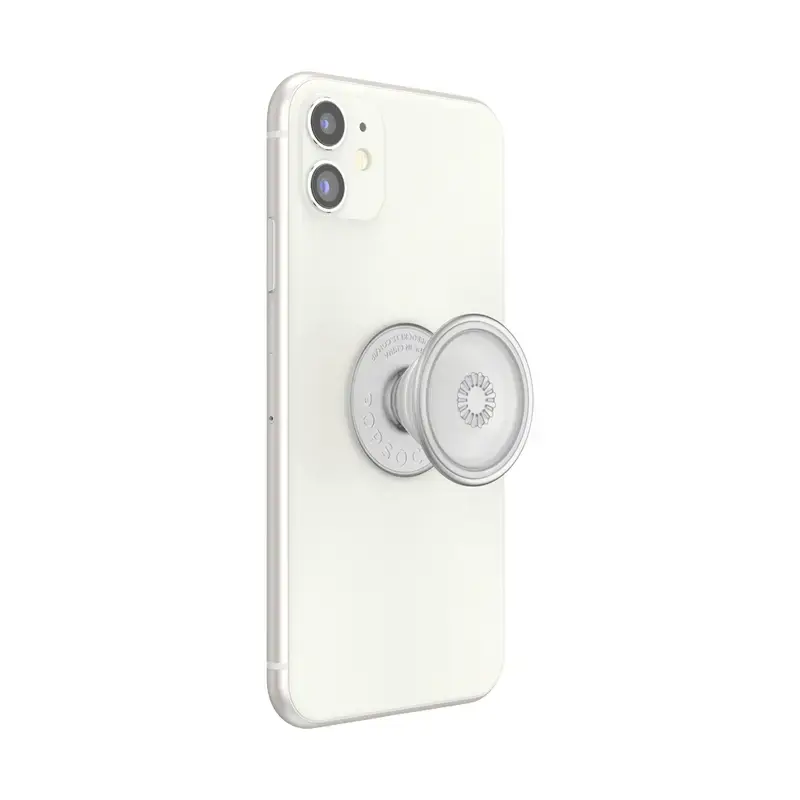 Grip PopSockets PlantCore di Popsockets — grip universale per telefono, grigio traslucido, 38,8 × 7,7 mm