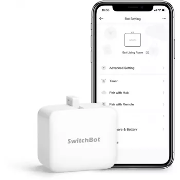 Robot premipulsanti SwitchBot Bot di Switchbot, modello SwitchBot-S1W, bianco