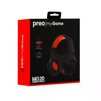 Cuffie Preo 125085402 con filo gaming nero rosso 20-20000 Hz
