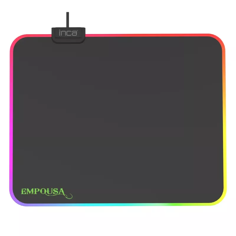 Tappetino per mouse gaming Inca IMP-024 nero monocromatico