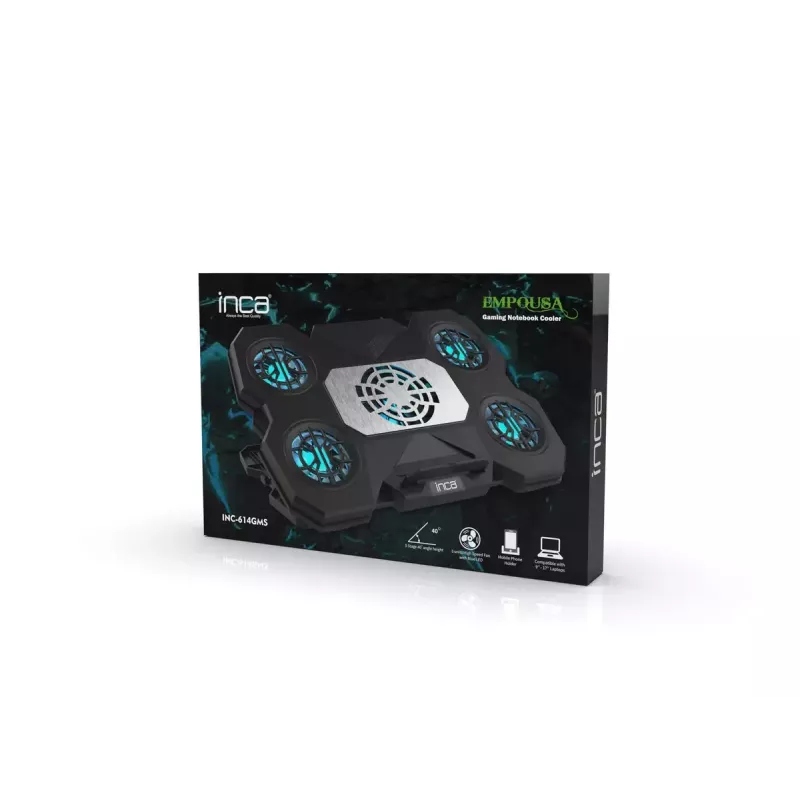 Base raffreddante per laptop INCA INC-614GMS design ergonomico funzionamento silenzioso