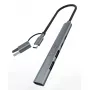 Hub USB Inca IUTP-06TX Type-A Type-C 5000 Mbit/s grigio