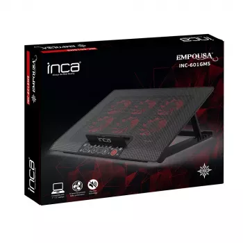 Base di raffreddamento per laptop Inca INC-601GMS 43,2 cm 6 ventole USB nero