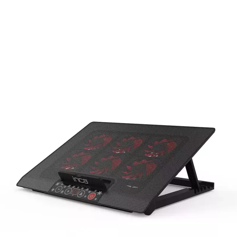 Base di raffreddamento per laptop Inca INC-601GMS 43,2 cm 6 ventole USB nero