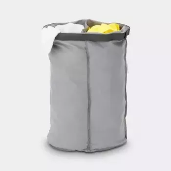 Cesto portabiancheria Brabantia 102387 55L ovale cotone grigio