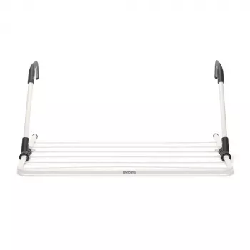 Stendibiancheria con clip appendiabiti Brabantia 102769 nero argento 710 mm