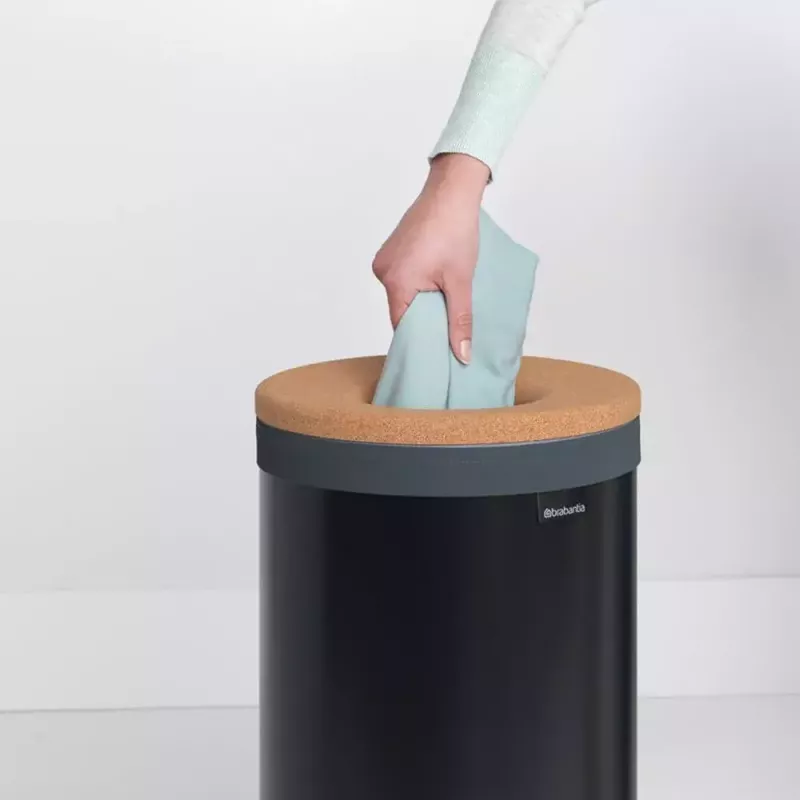 Cesto portabiancheria Brabantia 120008 35L rotondo nero