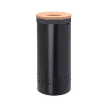 Cesto portabiancheria Brabantia 120008 35L rotondo nero
